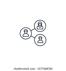 employee relations creative icon. line multicolored illustration. From Human Resources icons collection. Isolated employee relations sign on white background