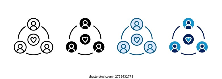 Conjunto de iconos de relaciones de empleados Colección de estilos múltiples