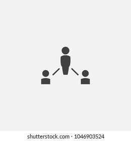Mitarbeiterbeziehungen Symbol. Einfache Elementgrafik. Symbol für Mitarbeiterbeziehungen aus der Personalsammlung. Kann im Web und mobile verwendet werden.