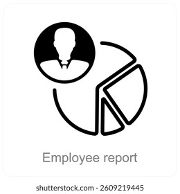 Employee Report and document icon concept