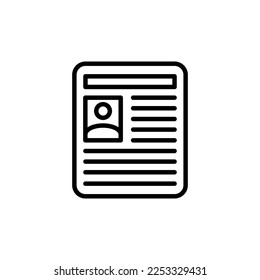 Employee Report icon in vector. Logotype