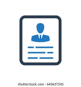 Employee Resume Icon