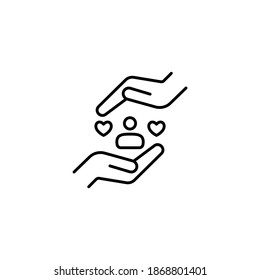 Icono de retención de empleados en vector. Logotipo