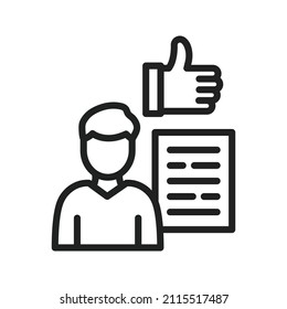 Imagen vectorial del icono Revisión de empleados. También se puede utilizar para la administración de proyectos. Adecuado para aplicaciones móviles, aplicaciones web y medios impresos.