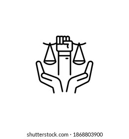 Employee Rights Icon In Vector. Logotype