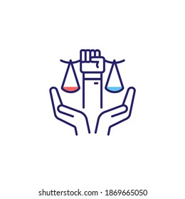 Employee Rights Icon In Vector. Logotype