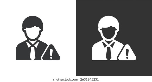 Employee risk icon. Solid glyph series icon