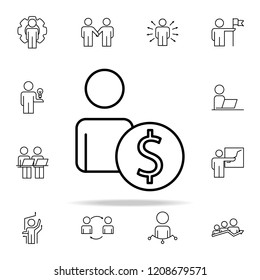 employee salary icon. Business Organisation icons universal set for web and mobile