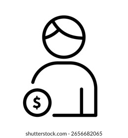 Salario del empleado - pago del salario - icono de Vector