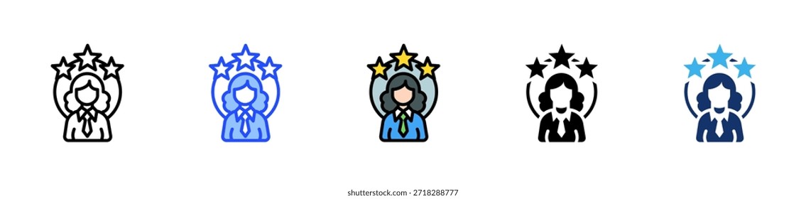 Icono de satisfacción del empleado Colección con varios estilos