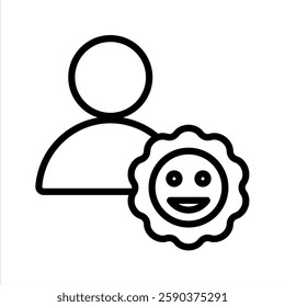 Employee Satisfaction Line Vector Illustration On White Background.