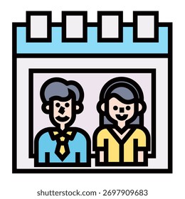 Elemento De Icono De Programación De Empleado Para Diseño