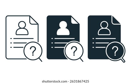 Employee search icon. Illustration vector