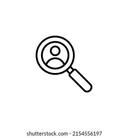 Mitarbeitersuche Symbol in Vektorgrafik. Logotyp