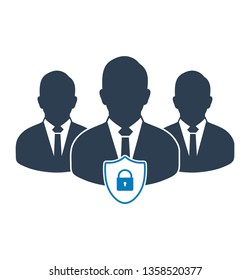 Employee Security icon. Flat style vector EPS.