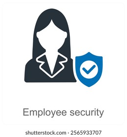 Employee Security and privacy icon concept
