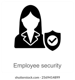 Employee Security and privacy icon concept
