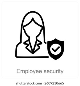 Employee Security and privacy icon concept