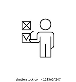 employee selection line icon. Element of business organisation icon for mobile concept and web apps. Thin line employee selection icon can be used for web and mobile on white background