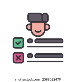 employee skill filled color icon. vector icon for your website, mobile, presentation, and logo design.