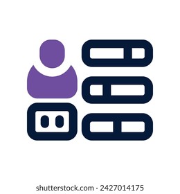 employee skill icon. vector dual tone icon for your website, mobile, presentation, and logo design.
