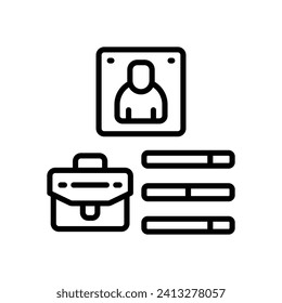 employee skill icon. vector line icon for your website, mobile, presentation, and logo design.