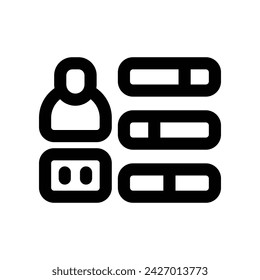 employee skill icon. vector line icon for your website, mobile, presentation, and logo design.