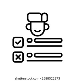 employee skill line icon. vector icon for your website, mobile, presentation, and logo design.