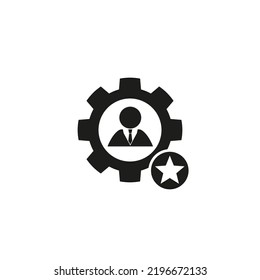 Employee Skills Icon. Simple Flat Vector Illustration On A White Background.