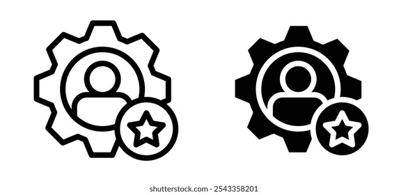 Employee skills icon symbol collection on white background.