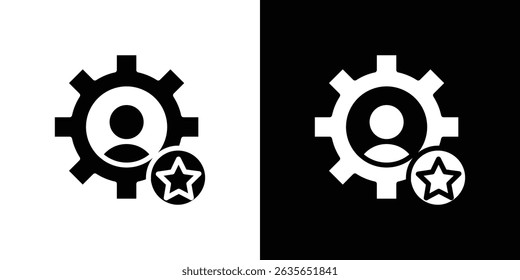 Vector de icono de habilidades del empleado en estilo plano. Siluetas de colección