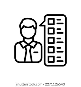 Employee Skills icon in vector. Logotype