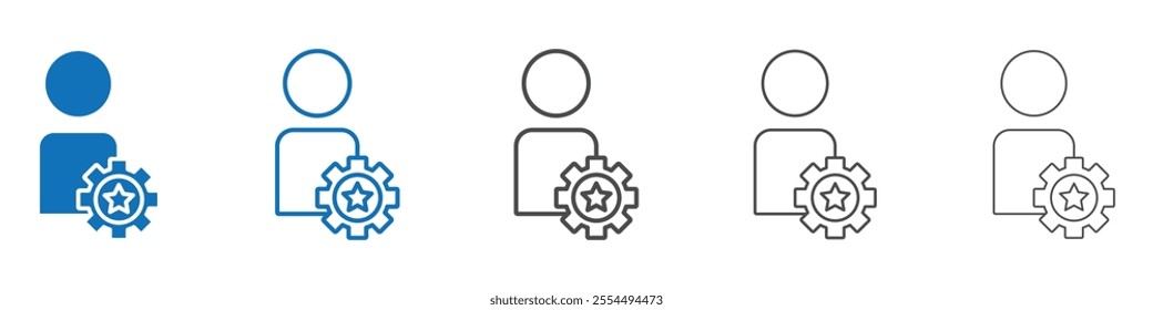 Employee skills icon vector set collection for web