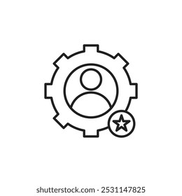 Employee Skills icon vector. stock illustration