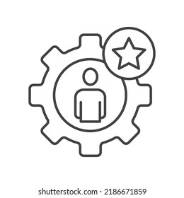 Employee skills icons  symbol vector elements for infographic web