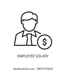 Employee Solary thin line vector icons.
