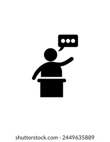 employee speech icon, vector best flat icon.