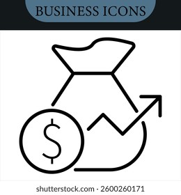 Employee Stock Ownership Plan Line Editable Icons set. Vector icons set. Vector illustration in modern thin line style of business related icons: company, shares, benefits and pension savings. Isolate