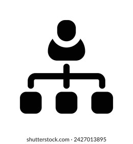 employee structure icon. vector glyph icon for your website, mobile, presentation, and logo design.