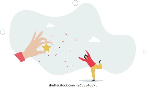 Employee success recognition, encourage and motivate best performance, cheering or honor on success or achievement concept. character life .