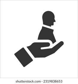 Icono de soporte para empleados, Vector Graphics