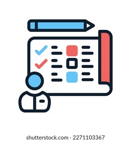 Employee Survey icon in vector. Logotype