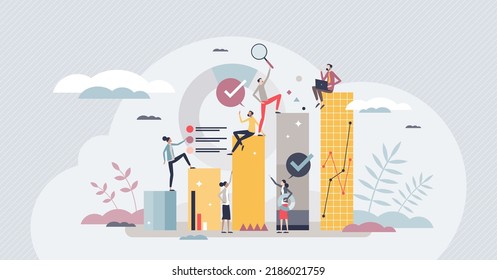 Employee Talent Development And Human Resources Growth Tiny Person Concept. Career Goal And Job Motivation Successful Achievement With Ambition, Professional Teamwork And Mentoring Vector