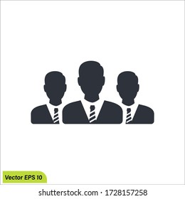 ilustración de icono de empleado o equipo elemento de diseño vectorial eps 10