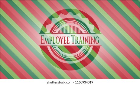 Employee Training christmas colors emblem.