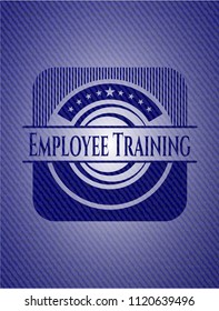 Employee Training emblem with denim texture