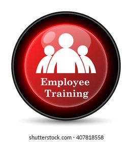 Employee training icon. Internet button on white background. EPS10 vector