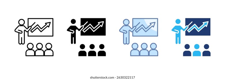 Employee Training Icon Set Multiple Style Collection