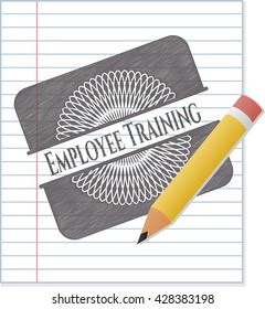 Dibujo del lápiz de entrenamiento de empleados