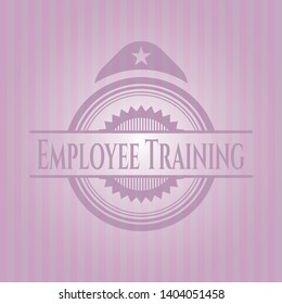 Employee Training vintage pink emblem. Vector Illustration. Detailed.
